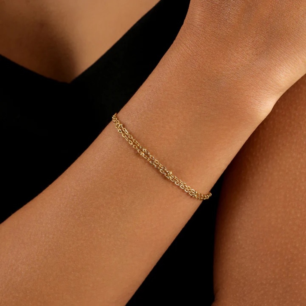 NWT Dorado DOUBLE SATELLITE CHAIN BRACELET - Picture 5 of 5